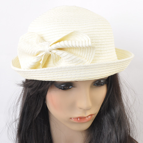 FREE SHIPPING Bag fashion small fedoras roll-up hem cap bow short brim hat cm17 HIGH QUALITY