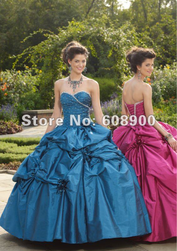 Free Shipping Ball Gown Beaded Floor Length Sweetheart 2013 New Quinceanera Dresses