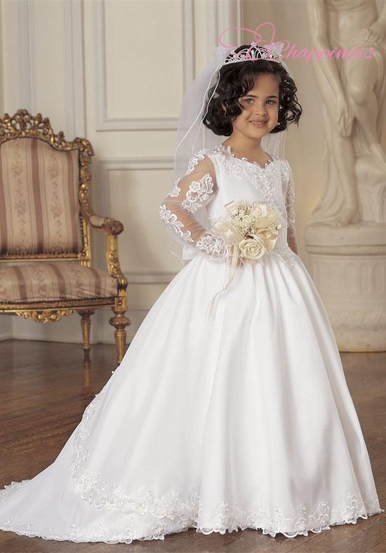 Free Shipping Ball Gown Floor Length Satin/Shiffli Lace Flower Girl Dress Style steve madden wedding shoes