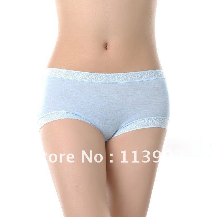 Free shipping Bamboo Fiber Tracelessness Waist Panties Women's Underwear Briefs Knickers