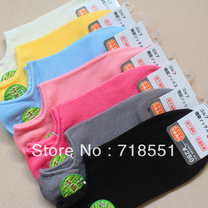 Free shipping bamboo fibre socks women's 100% cotton antibiotic anti-odor ankle socks