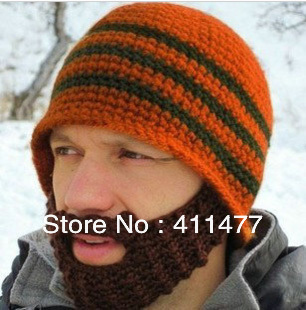 Free Shipping Beard Hat,Knit Beard Hat,Hat Product,Two Colors Miq 1Piece