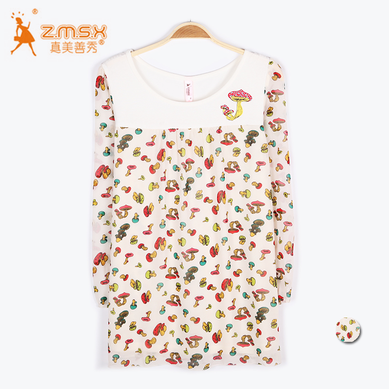 Free Shipping Beautiful fashion maternity clothing shirt maternity t-shirt maternity three quarter sleeve top 1013242 179