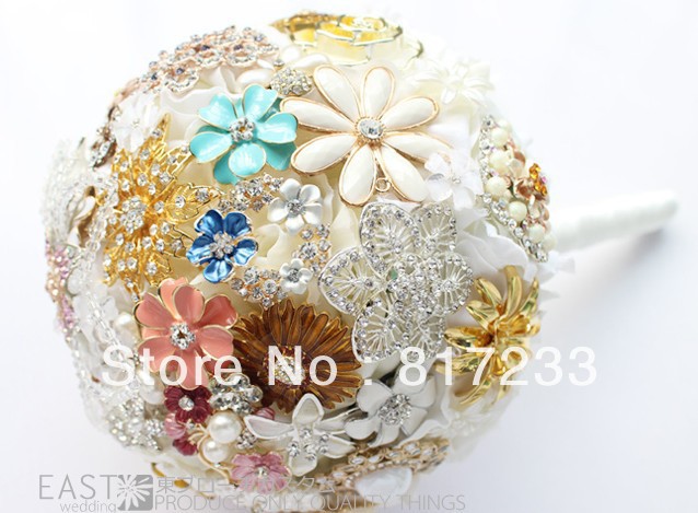 Free Shipping Beautiful Luxury Crystal Wedding Bouquet High-end Custom Bride Bouquet Wedding Bouquet  ><yr75hkj