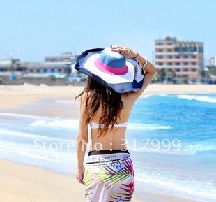 Free Shipping Beautiful Women Beach Hat Sun Hat 4 Colors