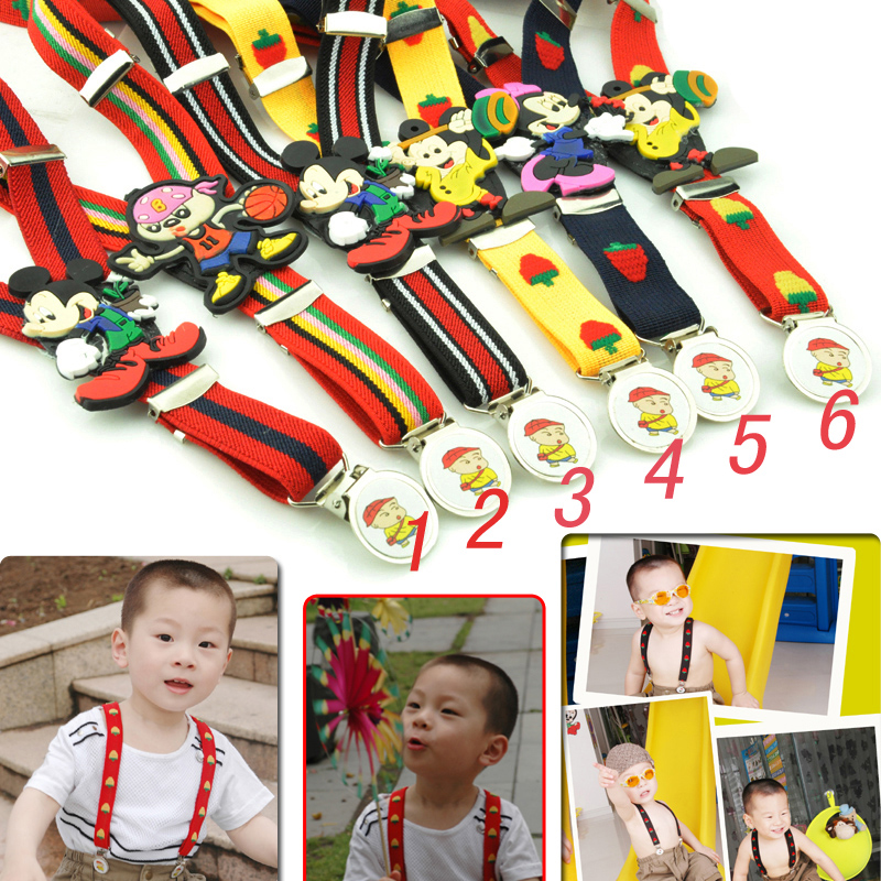 Free shipping Belt child suspenders clip belt cartoon suspenders child suspenders spaghetti strap clip