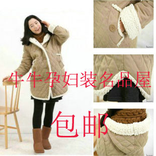Free shipping  berber fleece thickening maternity wadded jacket maternity winter cotton-padded jacket MC1281
