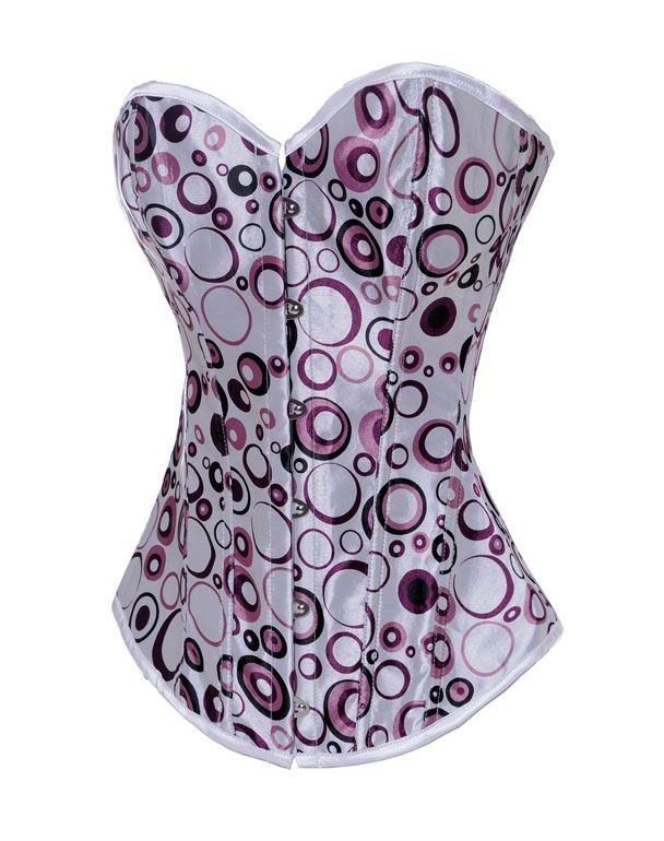 Free shipping! Best offer sexy corset,Purple Circle Printed Corset Sexy lingerie wholesale retail