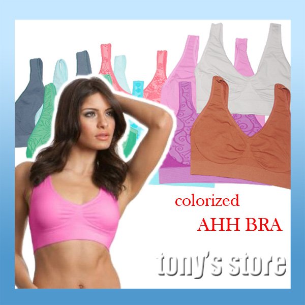 Free shipping ! Best quality Ahh Bra As seen on TV Rhonda Shear Ahh Seamless Leisure Bra 6 colors can mix  120pcs/lot