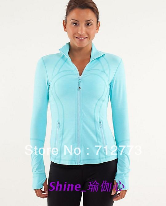 Free shipping! Best Quality Yoga Brand Lululemon Women's Zipper Jacket  Lulu lemon Jacket Sky Blue Coat Size 2 4 6 8 10 12