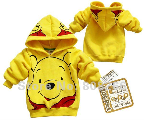 free shipping best selling cartoon bear kids hoodies sweatshirts best selling children hoodies age 3-9 Y