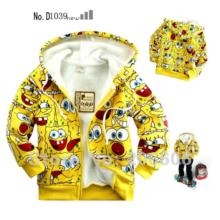 free shipping best selling cartoon children hoodies sponge boys hoodies coat age 3-9 Y
