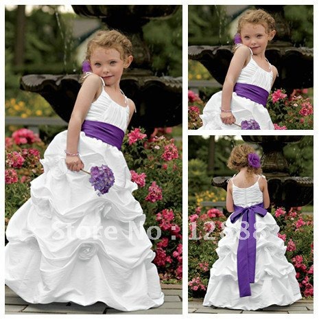 Free Shipping Best Selling Perferred Stunning Flower Girl Dress 2012