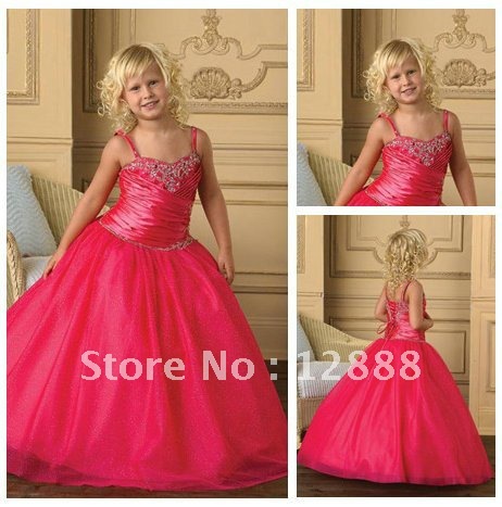 Free Shipping Best Selling Taffeta Ball Gown Party Dresses For Girls