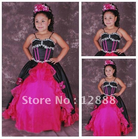Free Shipping Best Selling Taffeta Custom Made Party Dress For Kids