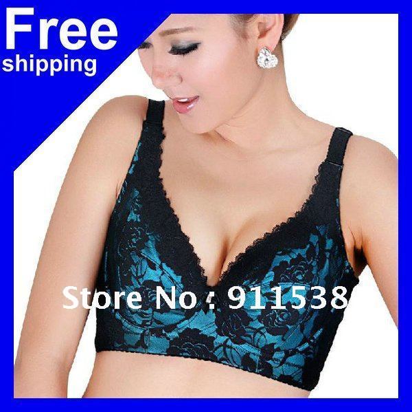 Free shipping Big yards 3 D full cover cup adjustment deep V summer gathered ladies' underwear bra cover quality goods,P0013
