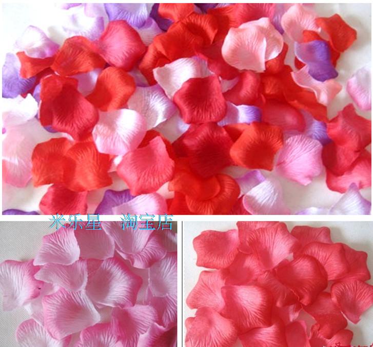 Free shipping Birthday valentine day candle puzzle petal petals marriage bed flower rose props