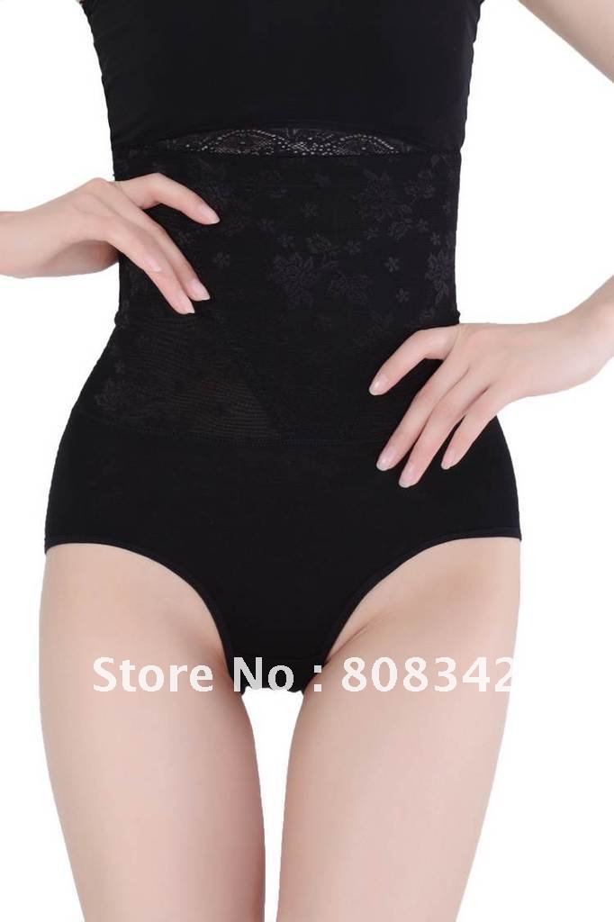 Free shipping Black Control Panties Lady Waist Cincher Intimate Slim Lingerie High Waist Push Up Shaper Underwear MOQ 1Piece
