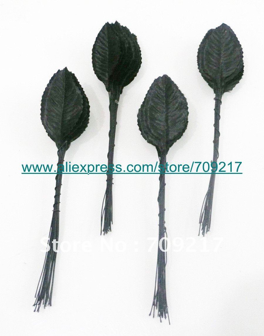 Free Shipping Black Small Prom Corsage Leaves 2500pcs/Lot Wedding Bouquet Leaves Floral Accessories