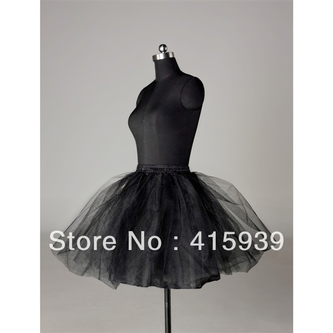 Free shipping black tulle mini skirt underskirt petticoat crinoline pannier underwear QC012