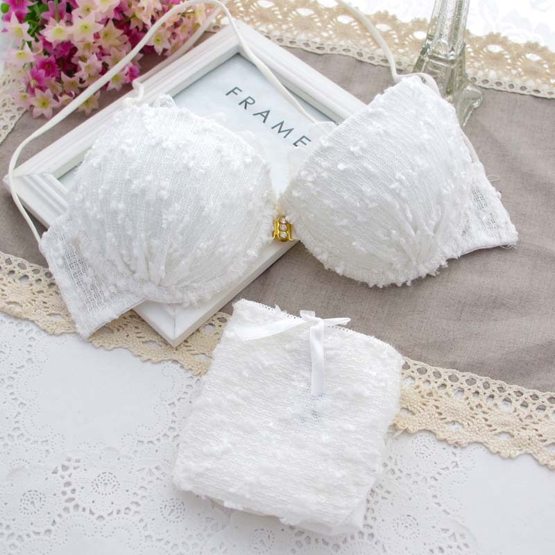 free shipping! Bling diamond decoration sexy cross front button lingerie bra set bra women's