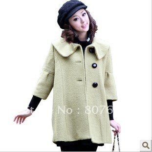 Free shipping blmm wholesale fashionable woolen maternity coats maternity outwear