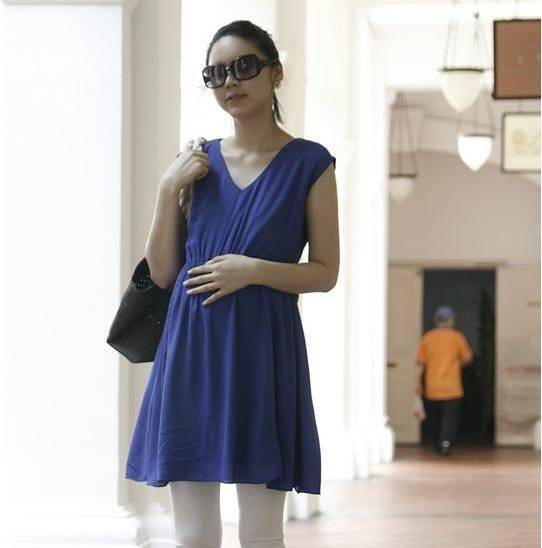 free shipping Blue romance summer pregnant women pregnant women dress skirt chiffon skirt T31