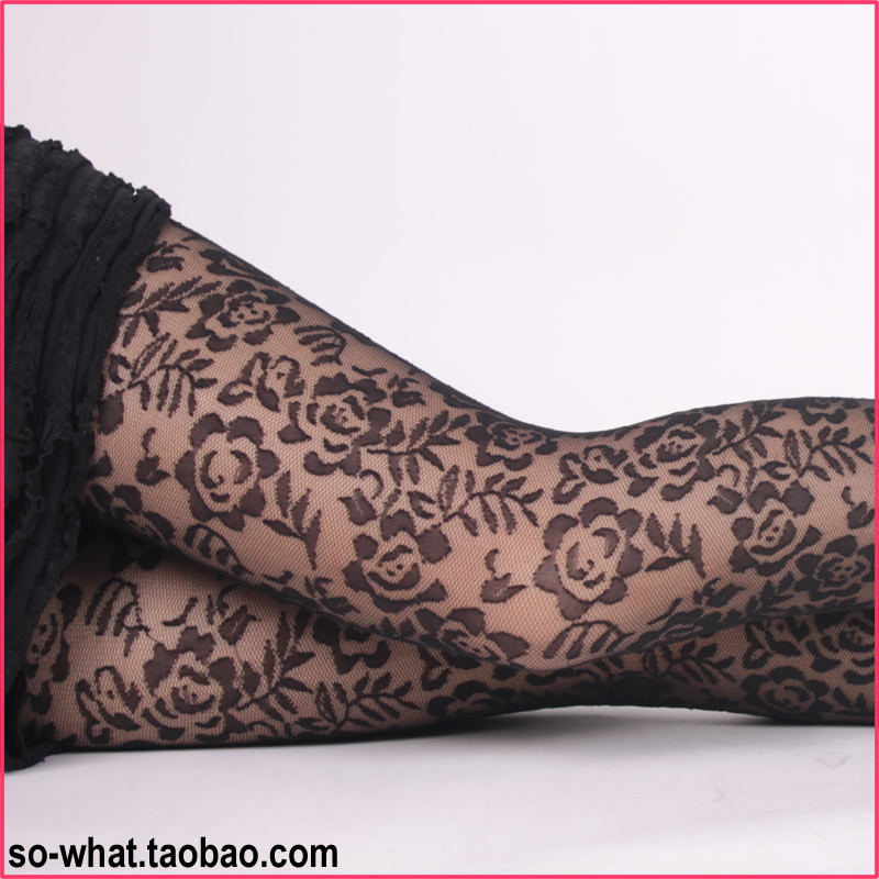 Free shipping Boutique bianca maria three-dimensional carving rose pantyhose stockings legging socks