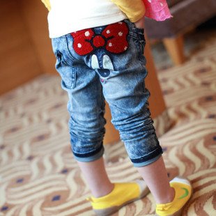 Free Shipping-bowknot Minnie Mouse pattern,girl's pants,kid's pants,children's pants