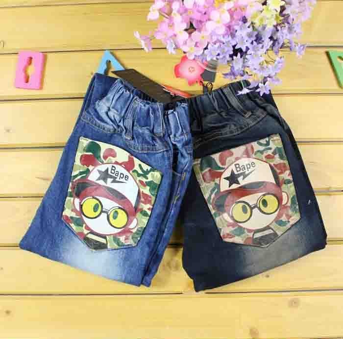 Free shipping boy  fashion children  jeans  for summer  with wholesale and retail