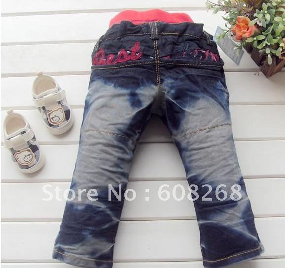 Free shipping Boys, girls jeans children's jeans, jeans trousers baby trousers baby alone