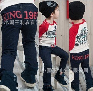 Free shipping Boys' Jeans baby Holes Jeans baby pants Boy's Jeans Cowboy pants trousers wholesale and retail