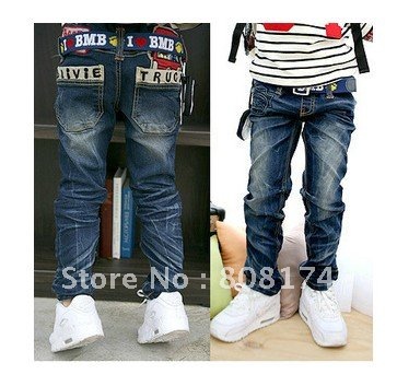 FREE SHIPPING Boys long pants for children autumn 2012 new Korean version of baby jeans Boy sweat  casual pants