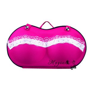 free shipping bra case  big size bra box bra bag wholesale  rose red