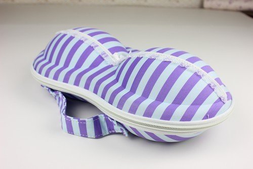 free shipping bra case underwear box big size bra box bra bag wholesale  mix order purple  and white strips 10 pcs a lot