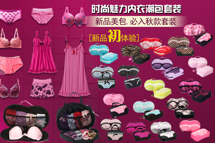 free shipping bra case underwear box  bra box bra bag wholesale  mix order   1 set 10 pcs a lot