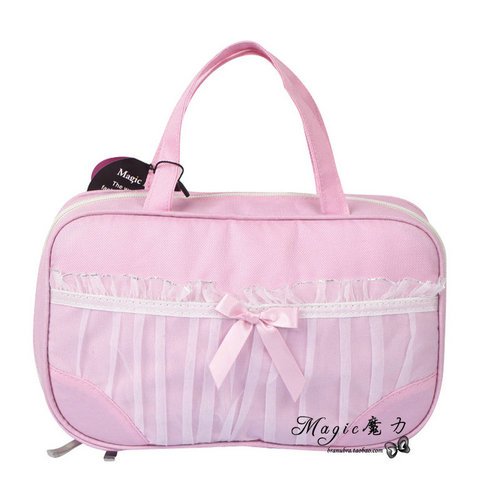 free shipping bra case underwear box underpants  bag pink with white lace wholesale  underpants bag