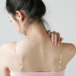 Free Shipping Bra with transparent shoulder strap racerback pectoral girdle tube top invisible underwear ar3
