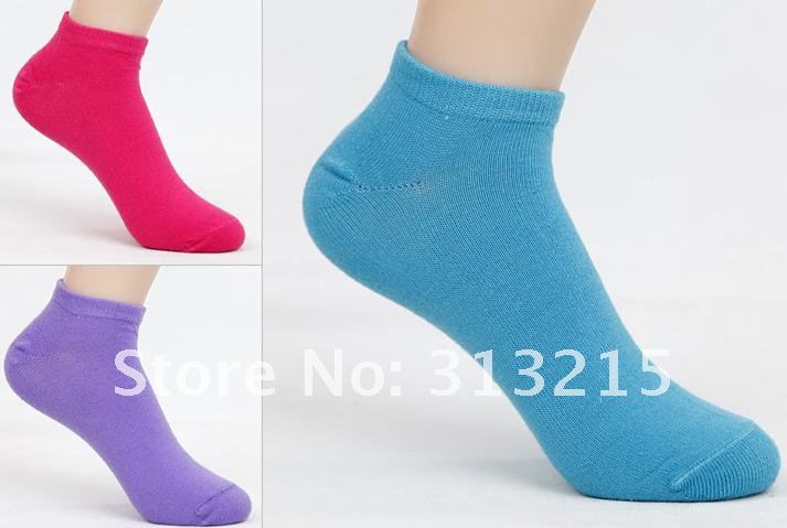 Free Shipping-- Brand New 100pairs/lot high quality candy female shorts socks/boat socks/ladies' socks