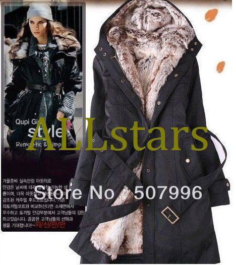 Free shipping Brand New 2013 fashion Women's winter warm long fur coat jacket Faux fur lining clothes D-29