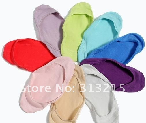 Free Shipping Brand New hot selling candy pure color shallow cut socks ladies' boat socks(100pairs/lot)