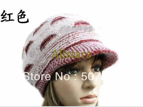 Free Shipping Brand New  knitted hat Autumn and winter rabbit fur cuicanduomu knitted hat women's winter ear cap knitted hat