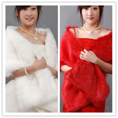 Free shipping Bridal shawl jacket  wedding jackets faux fur capes Wedding Jackets / Wrap  Wedding Accessories free form design