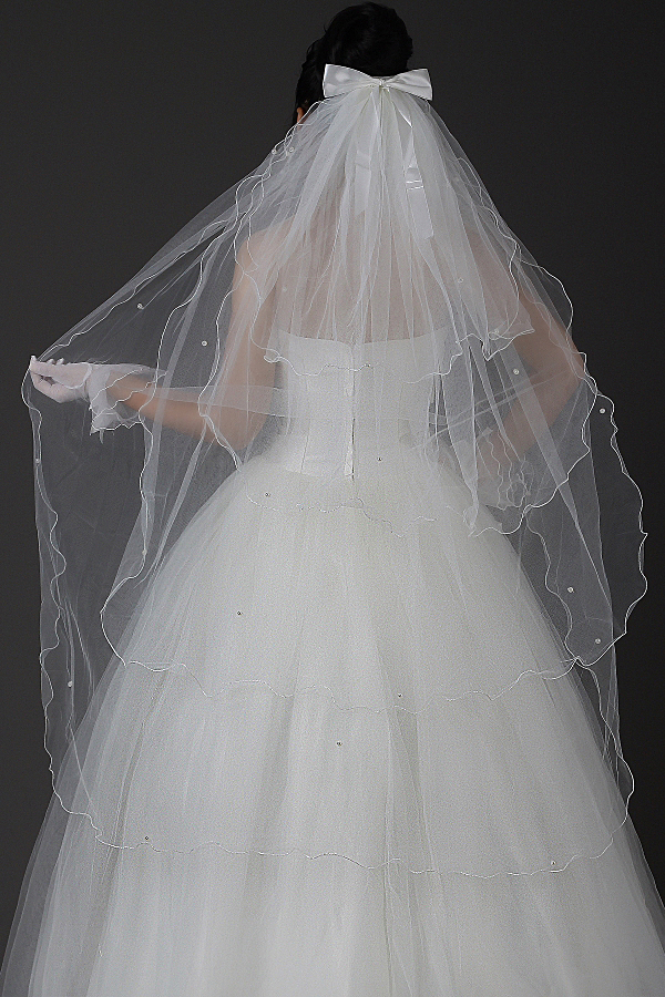 Free Shipping Bride fashion wedding supplies 4 2 meters veil dts-10