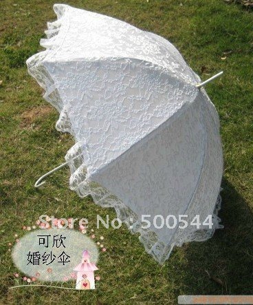 free shipping bride umbrella lace process bud silk umbrella wedding gown  photography Double silk umbrella princess 5pcs/lot