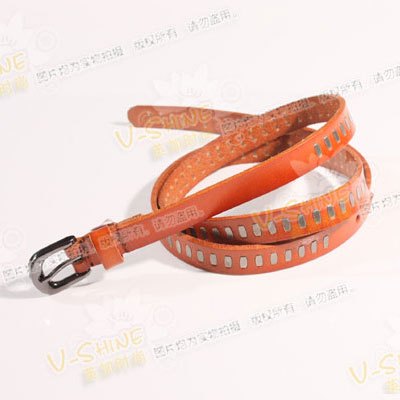 Free Shipping Brief individuality fashion cowhide belly chain thin belt brown bohemia genuine leather female strap y176