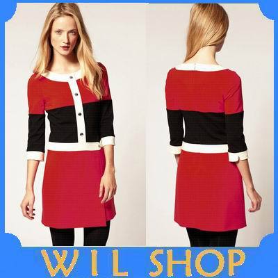 Free shipping British wind elegant stretch lady women knitting dress career formal dress best quality size S/M/L/XL/XXL