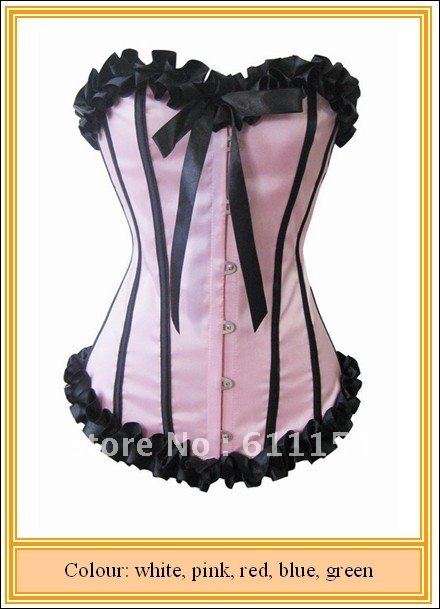 Free shipping Burlesque Polka Dot Corset Sexy Lingerie Lace up Corset Bustier Party Corset Costume!wholesale