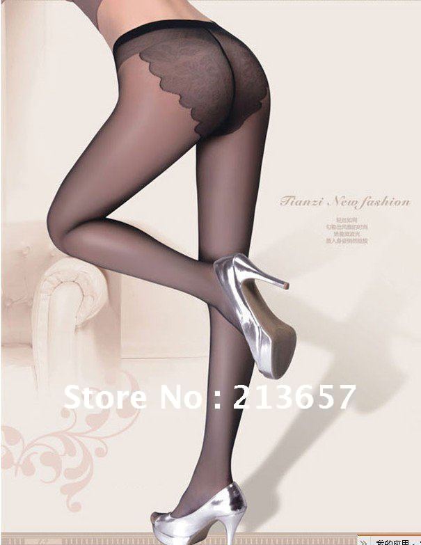 Free shipping Butterfly profile slim sexy Ms. stockings bikini triangle file cored wire pantyhose tights ( 1pcs )