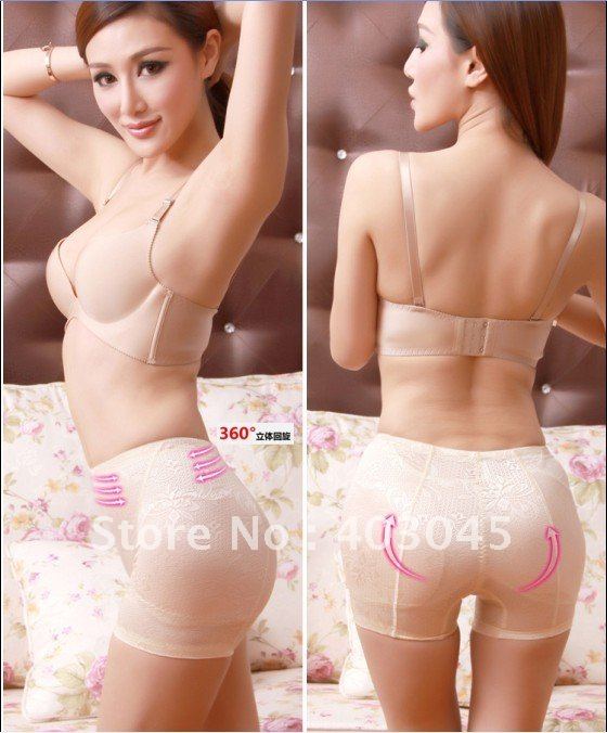 Free Shipping Buttock and Hip Pad Body Shaping Shorts Bottoms Up Underwear Bottom Hip Pad Panty Lingerie Buttock Up Panty 2pcs